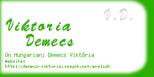 viktoria demecs business card